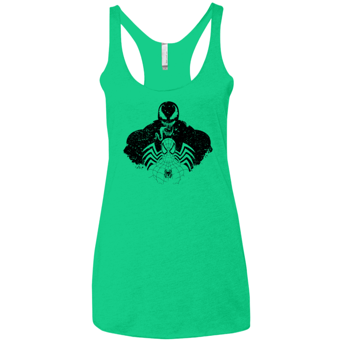 T-Shirts Envy / X-Small Dark Spider Shadow Women's Triblend Racerback Tank
