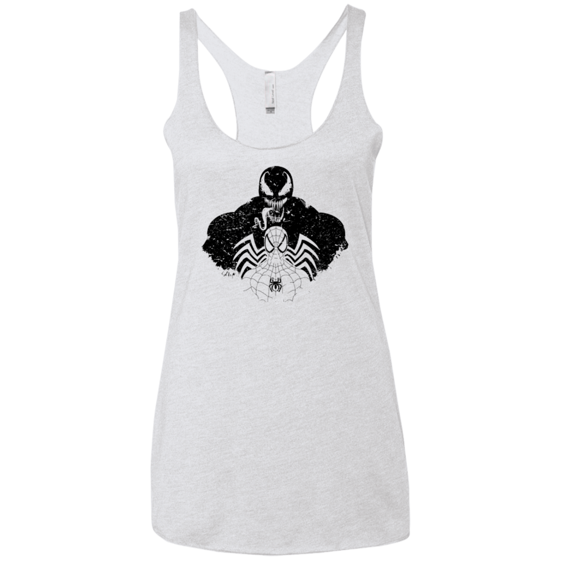 T-Shirts Heather White / X-Small Dark Spider Shadow Women's Triblend Racerback Tank