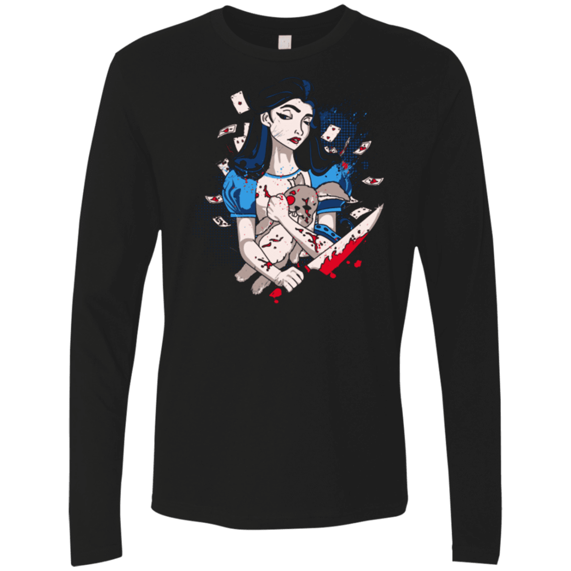 T-Shirts Black / Small Dark Wonderland Men's Premium Long Sleeve