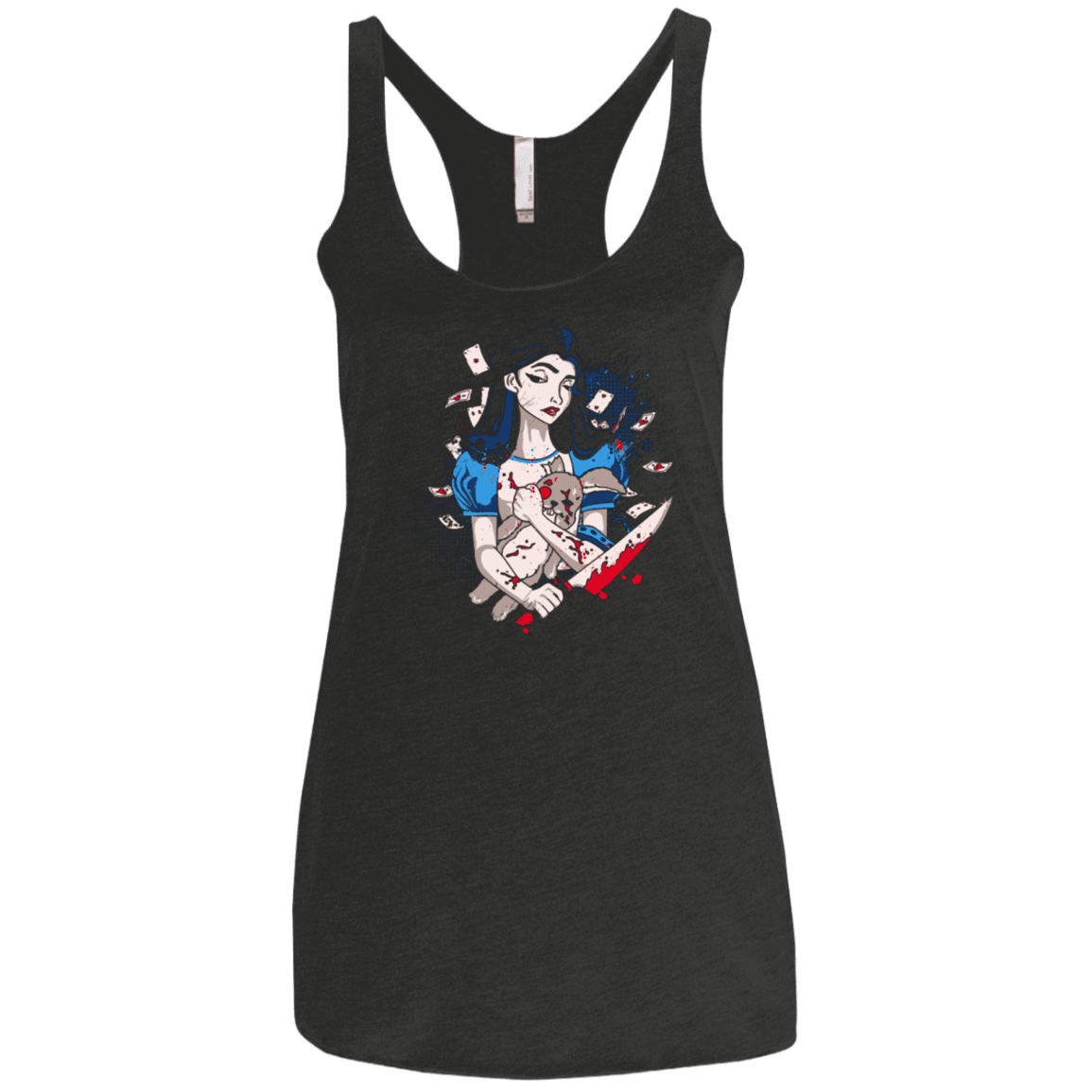 T-Shirts Vintage Black / X-Small Dark Wonderland Women's Triblend Racerback Tank
