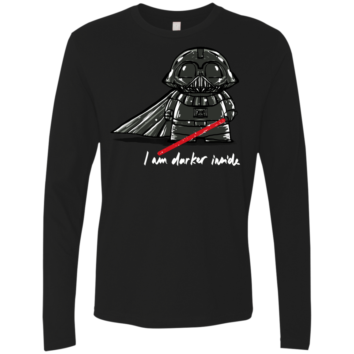 T-Shirts Black / S Darker Inside Men's Premium Long Sleeve