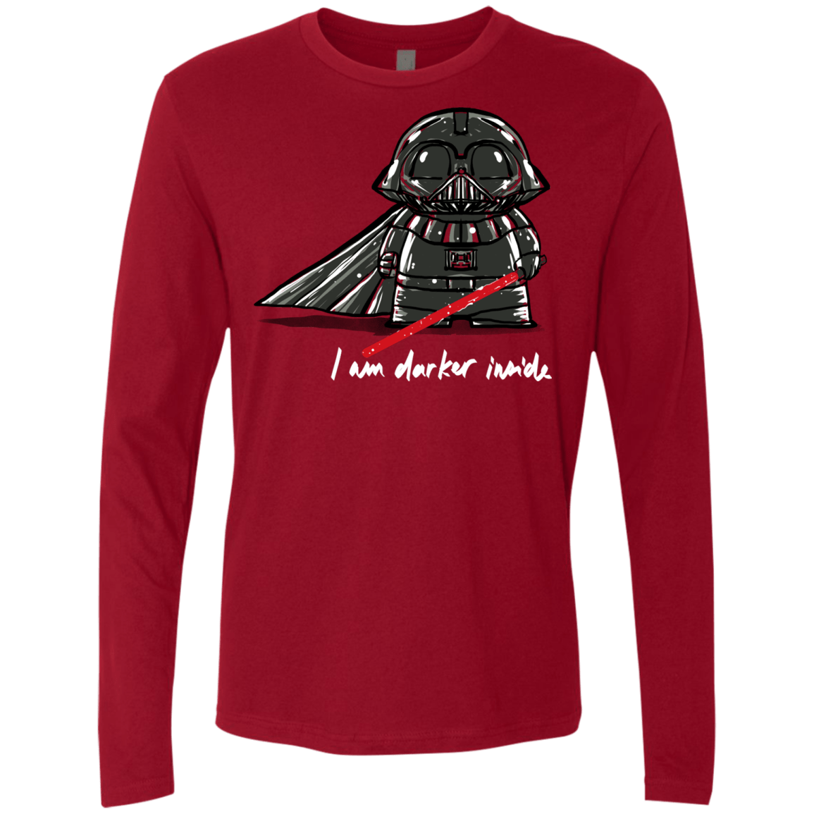 T-Shirts Cardinal / S Darker Inside Men's Premium Long Sleeve