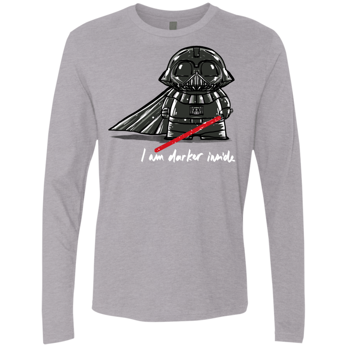 T-Shirts Heather Grey / S Darker Inside Men's Premium Long Sleeve