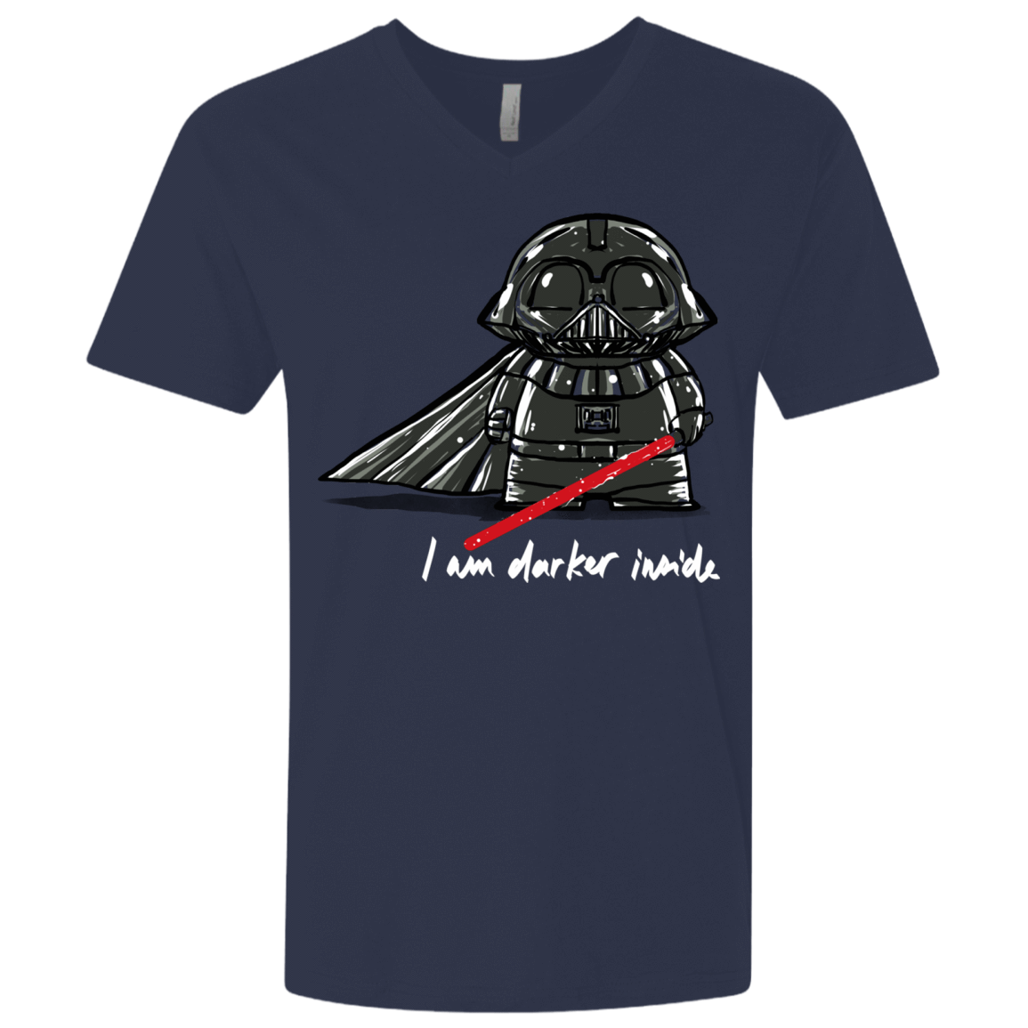 T-Shirts Midnight Navy / X-Small Darker Inside Men's Premium V-Neck