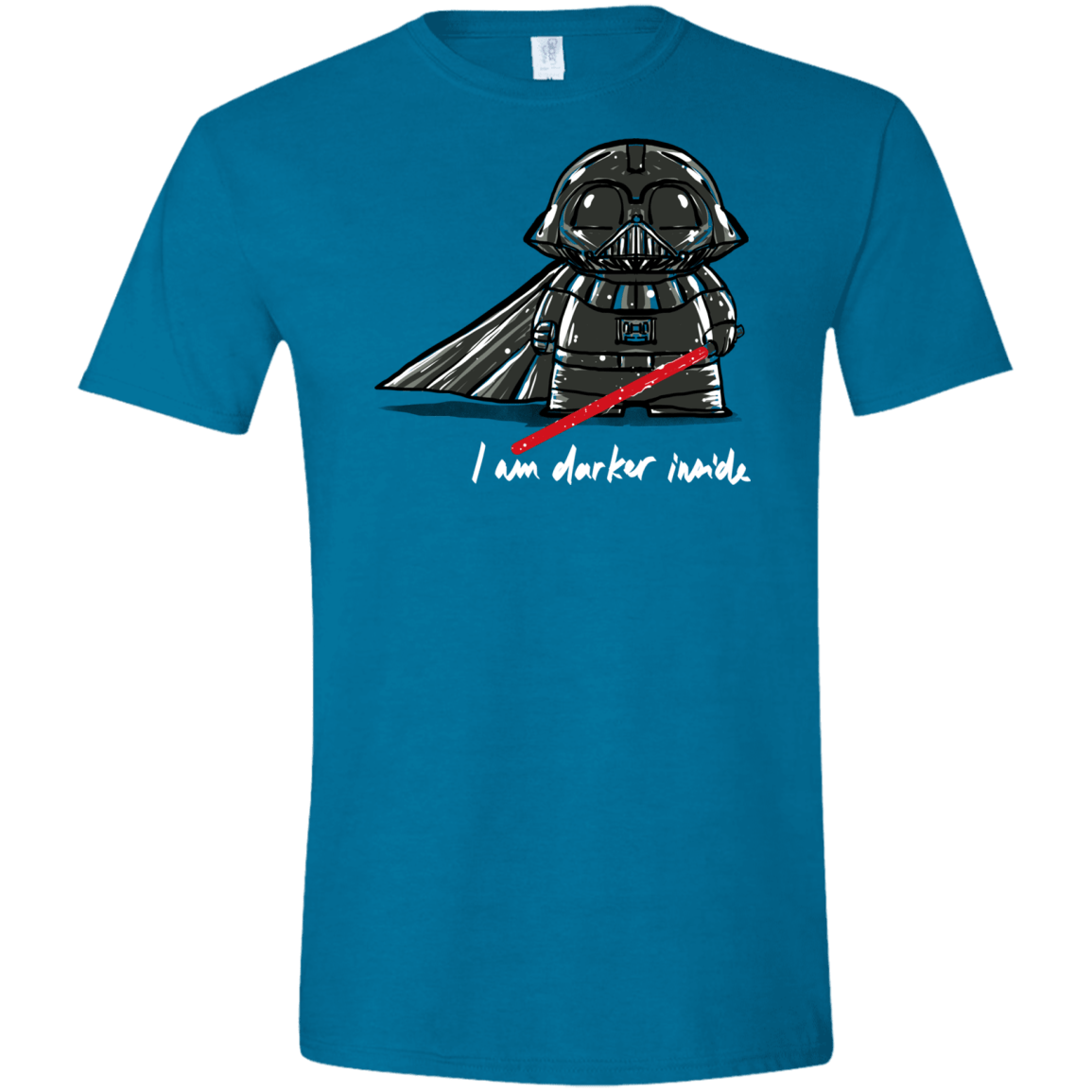 T-Shirts Antique Sapphire / S Darker Inside Men's Semi-Fitted Softstyle