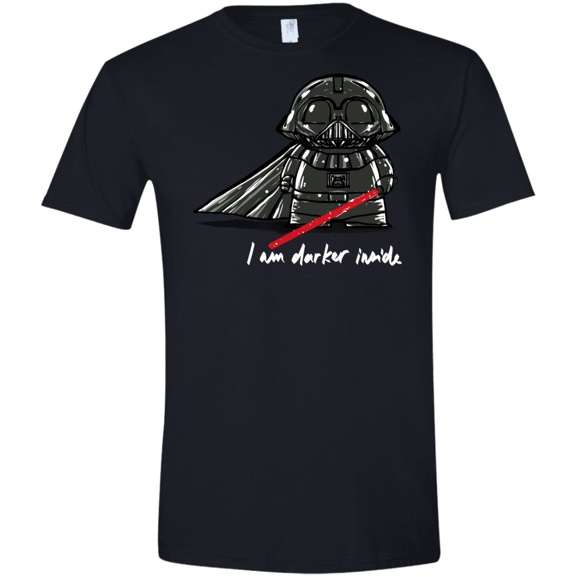 T-Shirts Black / X-Small Darker Inside Men's Semi-Fitted Softstyle