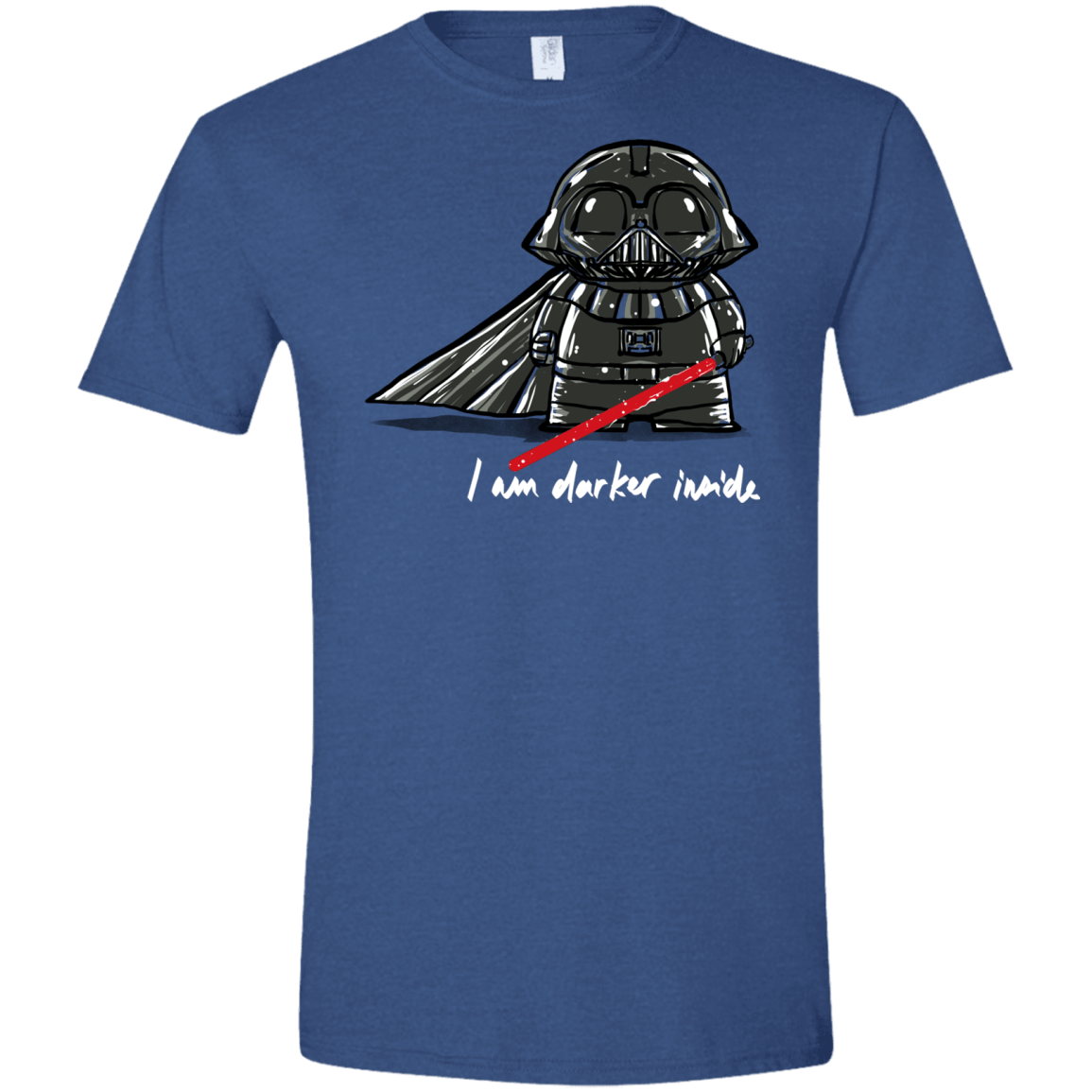 T-Shirts Heather Royal / X-Small Darker Inside Men's Semi-Fitted Softstyle