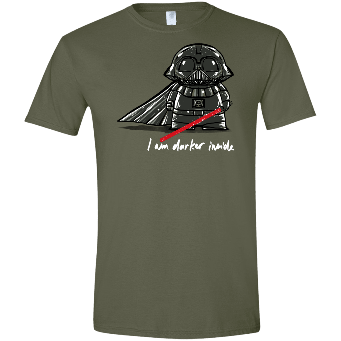 T-Shirts Military Green / S Darker Inside Men's Semi-Fitted Softstyle