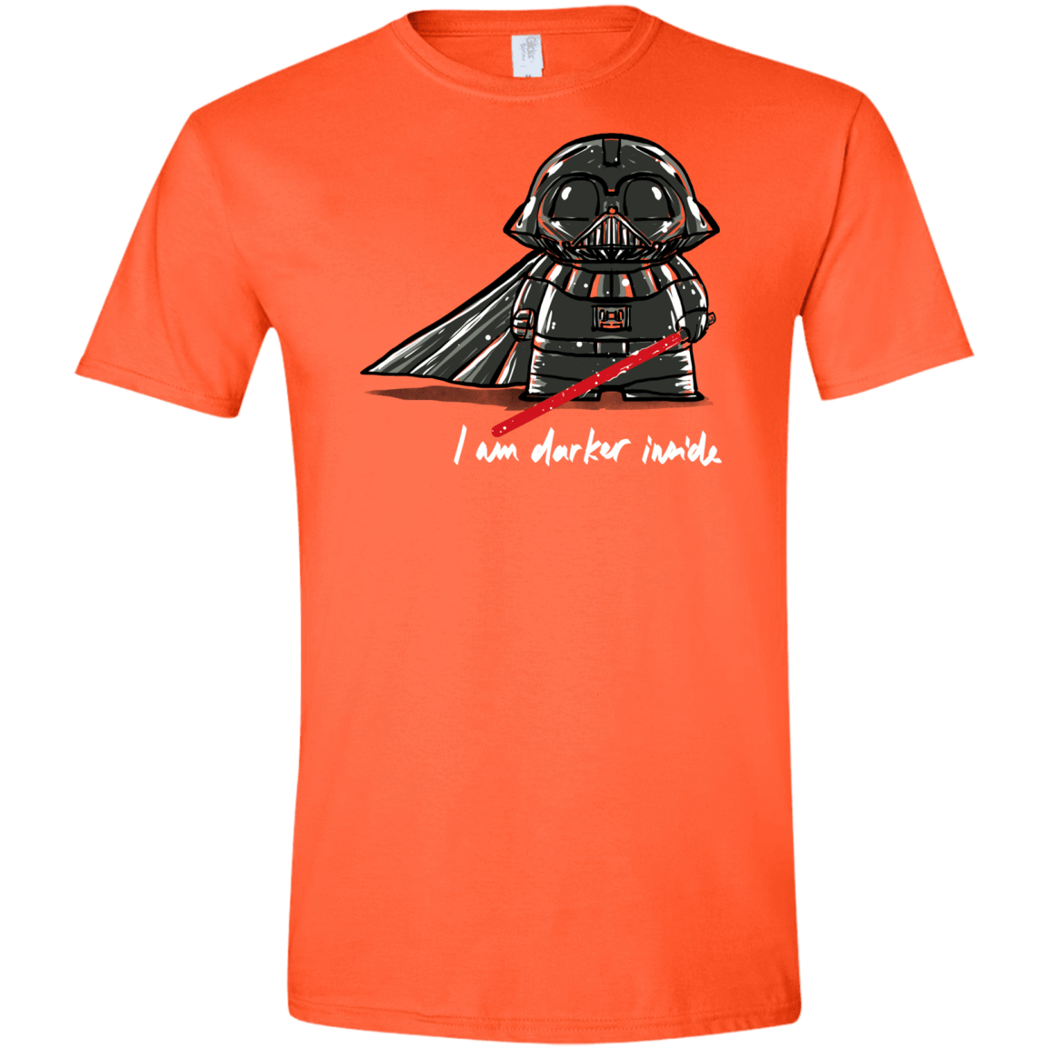 T-Shirts Orange / S Darker Inside Men's Semi-Fitted Softstyle