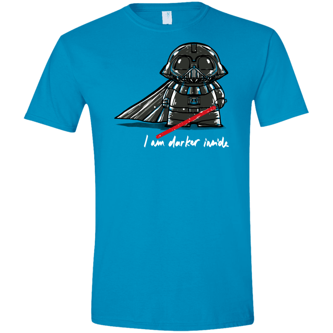 T-Shirts Sapphire / S Darker Inside Men's Semi-Fitted Softstyle