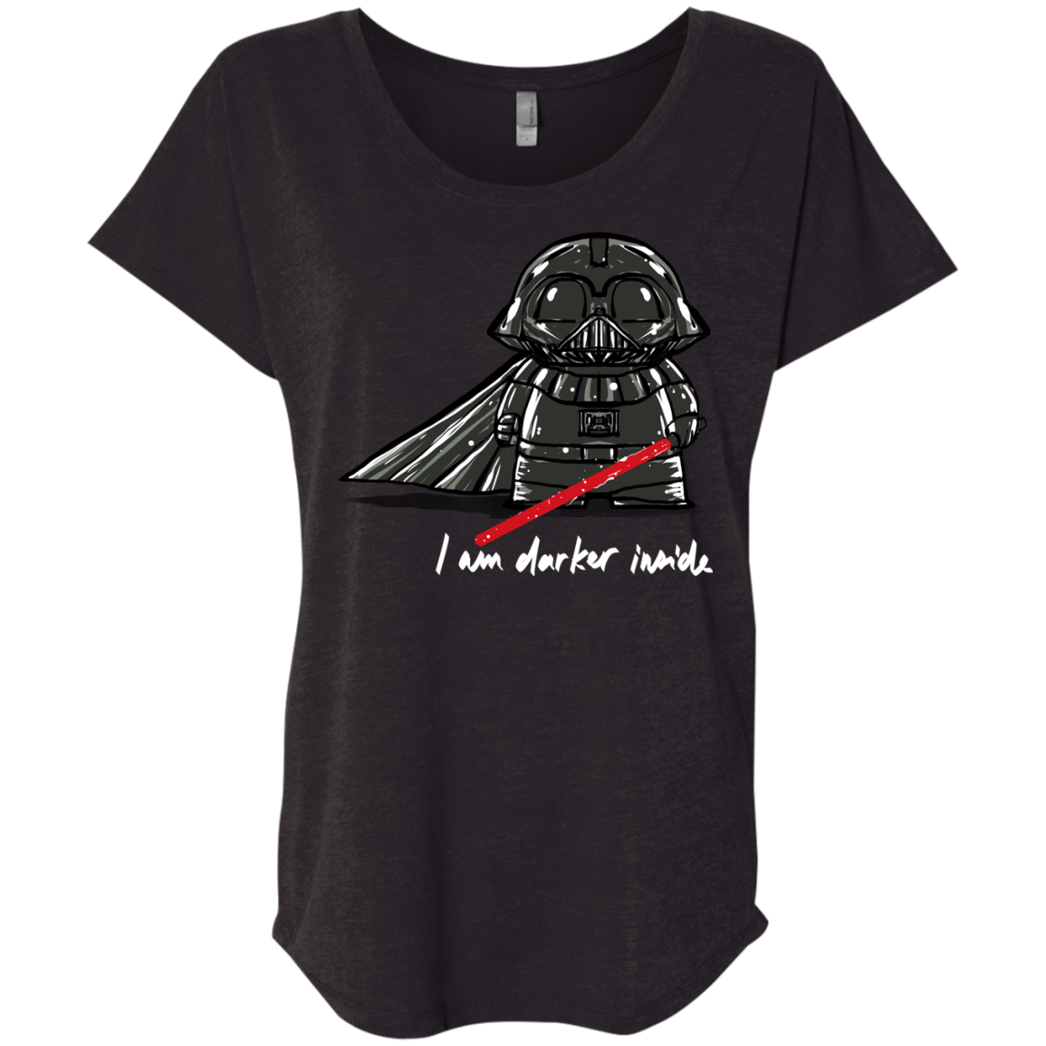 T-Shirts Vintage Black / X-Small Darker Inside Triblend Dolman Sleeve