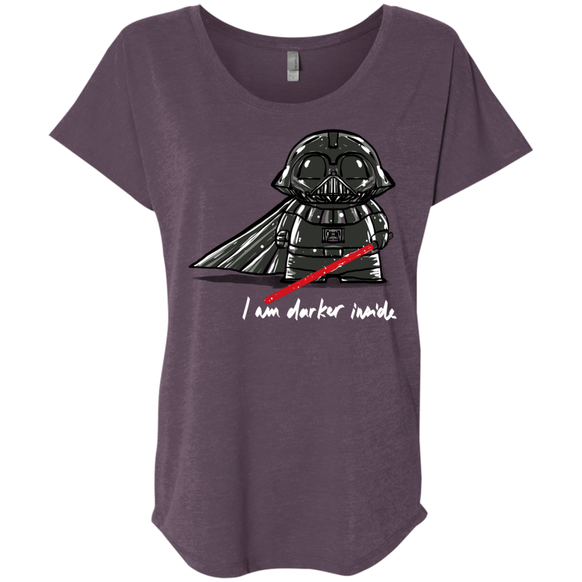 T-Shirts Vintage Purple / X-Small Darker Inside Triblend Dolman Sleeve