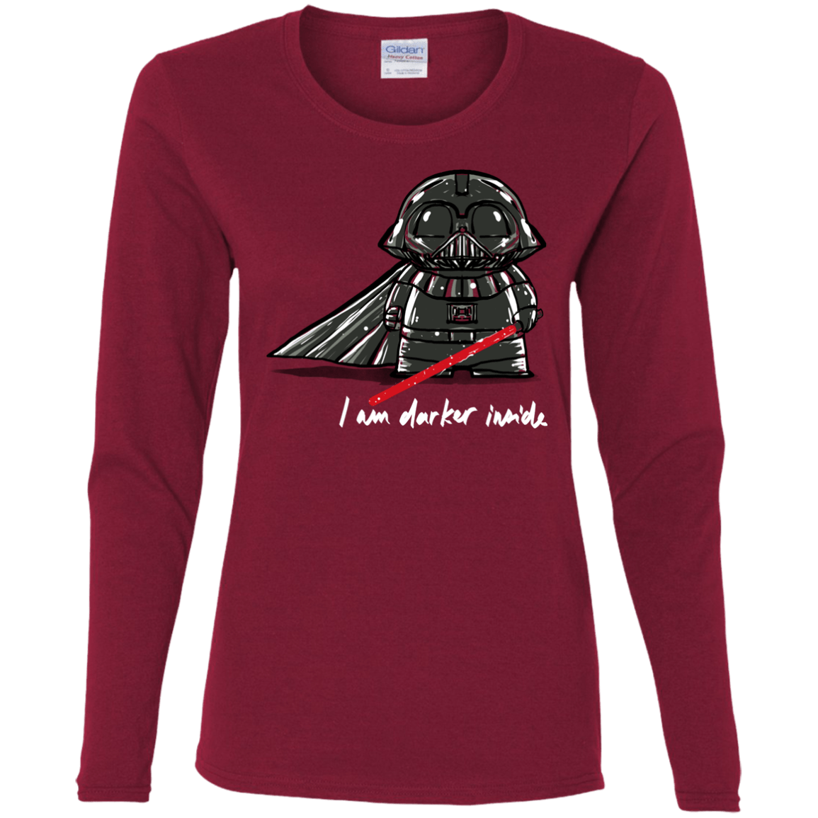 T-Shirts Cardinal / S Darker Inside Women's Long Sleeve T-Shirt