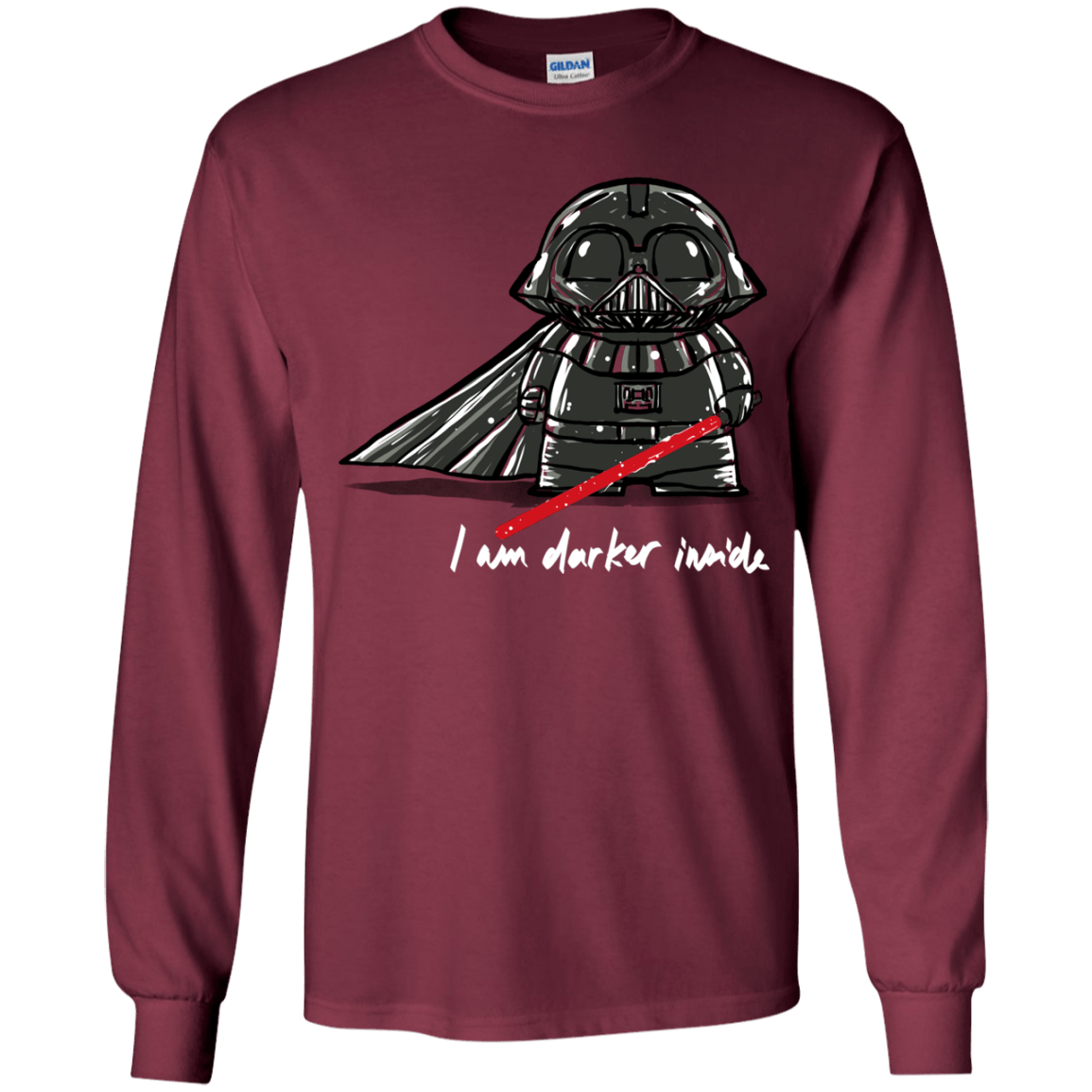 T-Shirts Maroon / YS Darker Inside Youth Long Sleeve T-Shirt