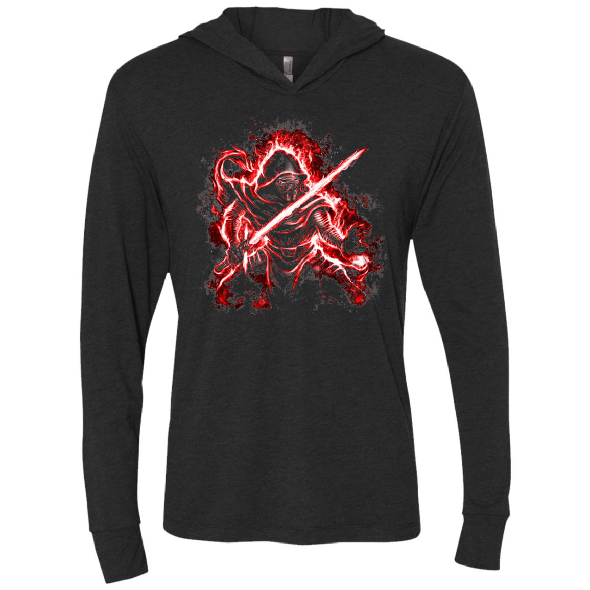 T-Shirts Vintage Black / X-Small Darkness (1) Triblend Long Sleeve Hoodie Tee