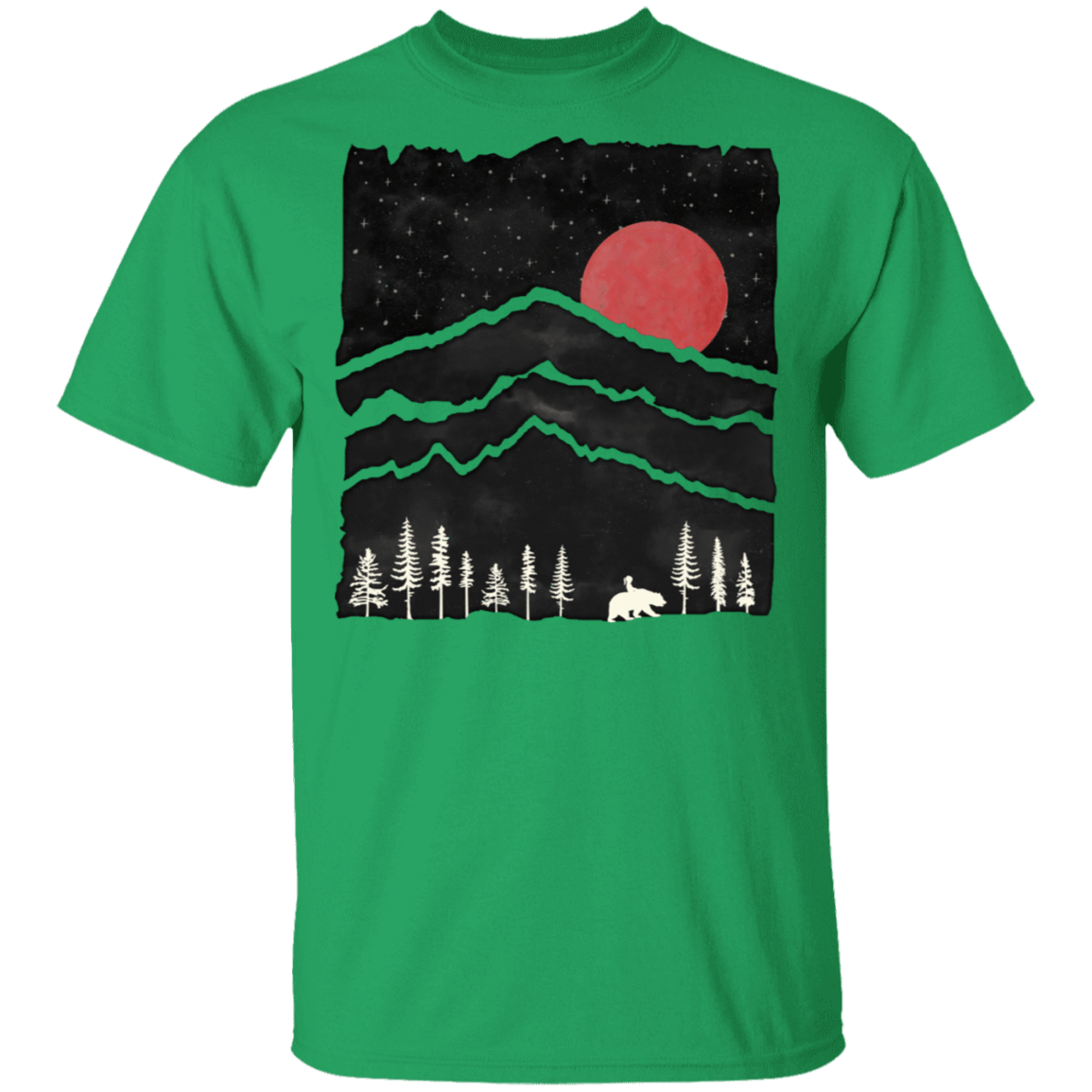 T-Shirts Irish Green / S Darkness Falls Bear Walk T-Shirt