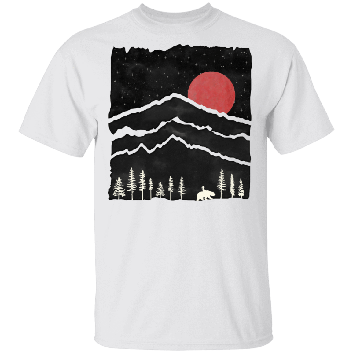 T-Shirts White / S Darkness Falls Bear Walk T-Shirt