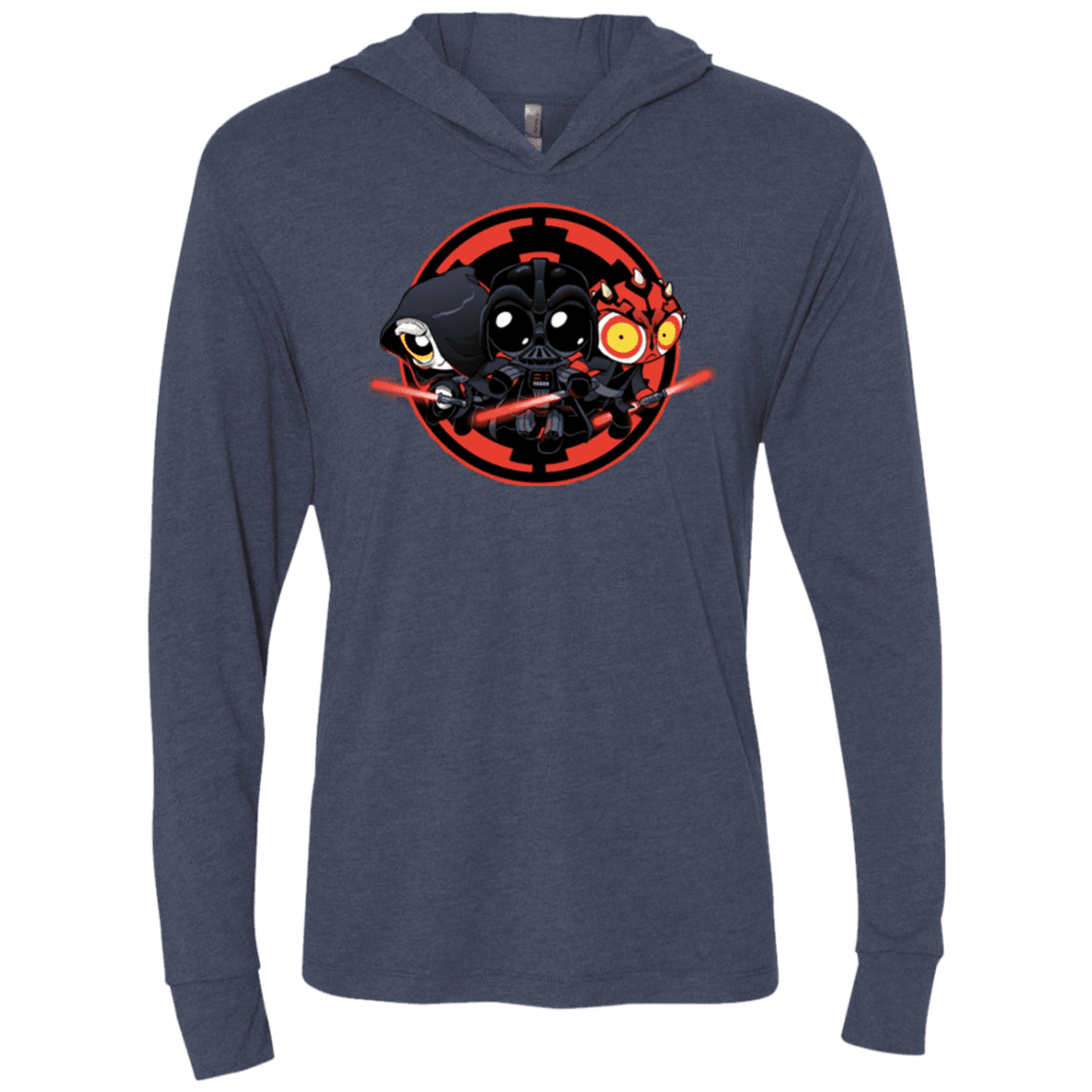 T-Shirts Vintage Navy / X-Small Darkside (1) Triblend Long Sleeve Hoodie Tee