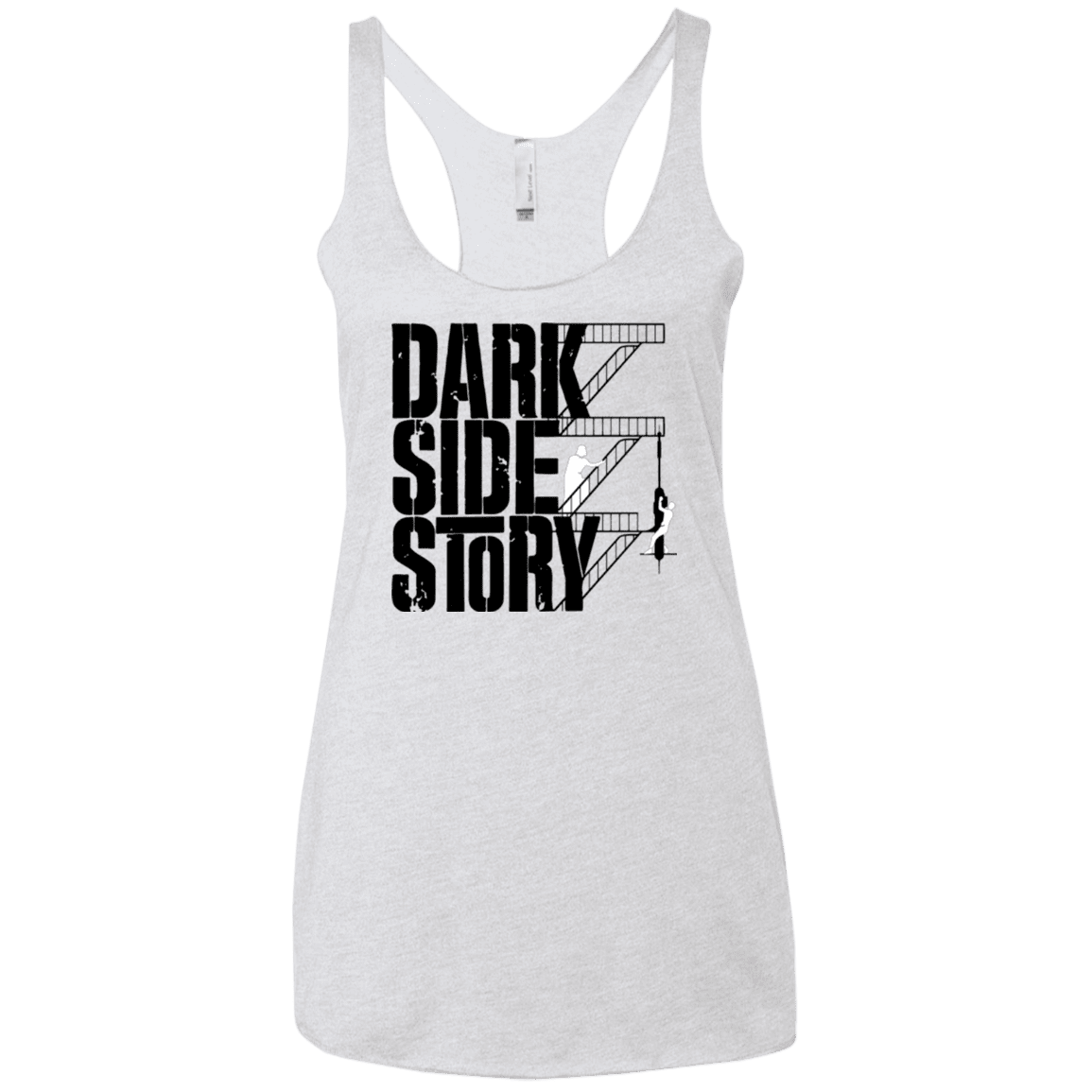T-Shirts Heather White / X-Small DARKSIDE STORY Women's Triblend Racerback Tank