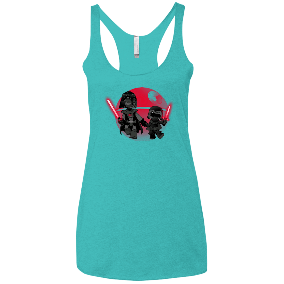 T-Shirts Tahiti Blue / X-Small Darth Grandpa Women's Triblend Racerback Tank