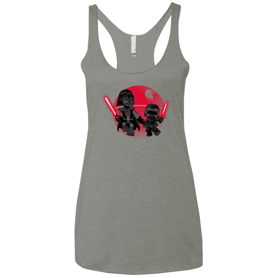 T-Shirts Venetian Grey / X-Small Darth Grandpa Women's Triblend Racerback Tank