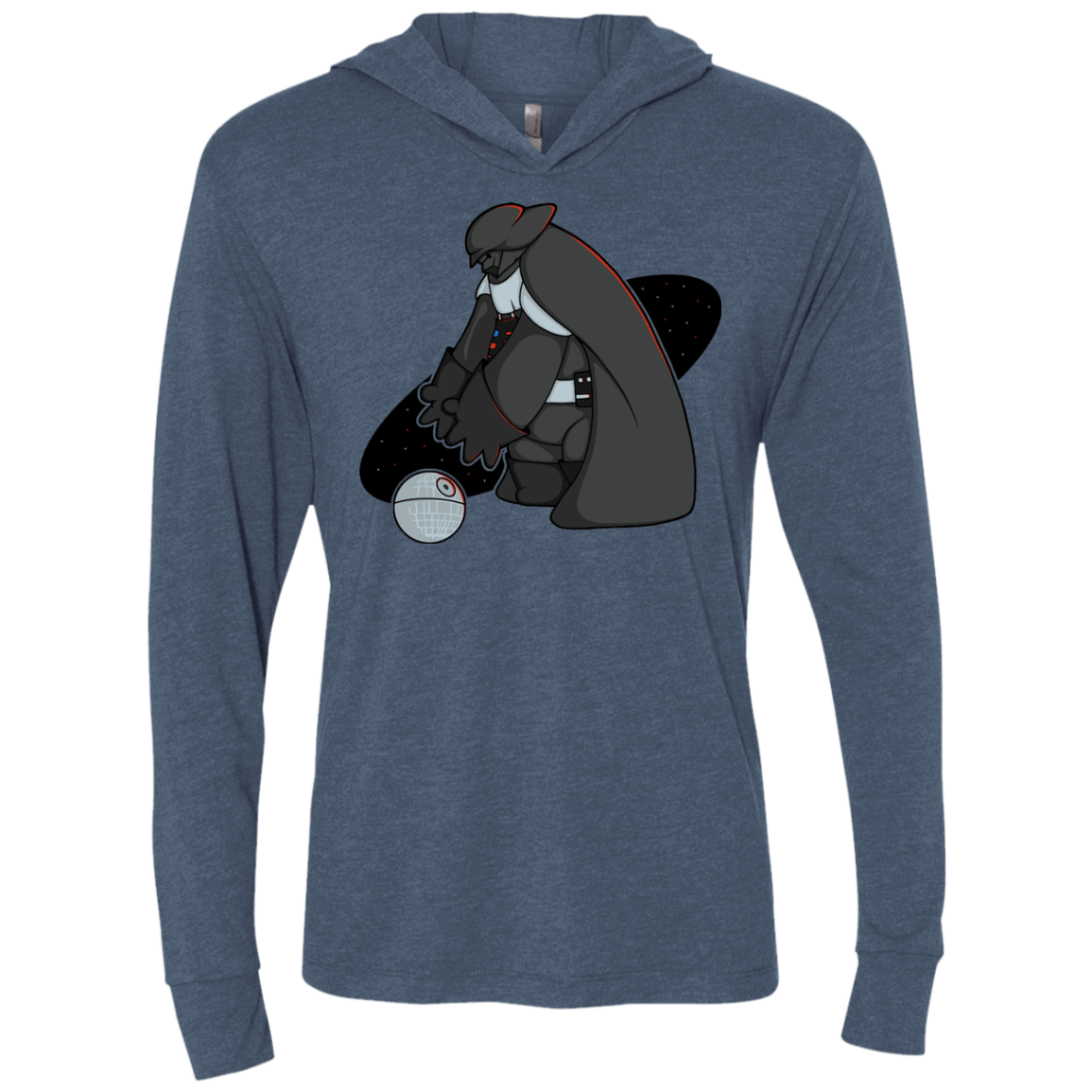 T-Shirts Indigo / X-Small Darth Hero Sith Triblend Long Sleeve Hoodie Tee