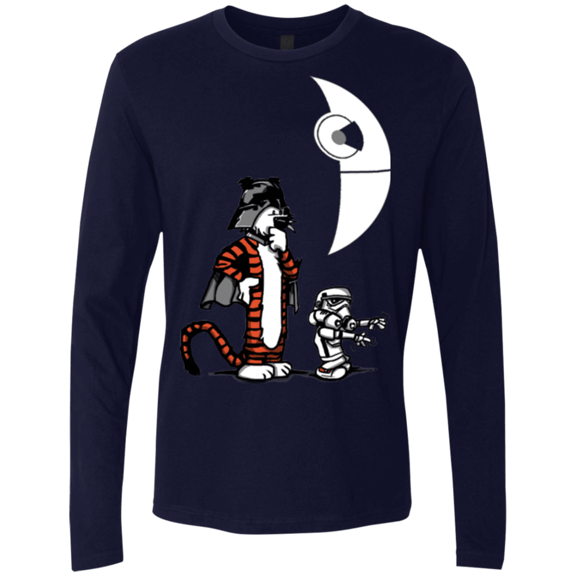 T-Shirts Midnight Navy / Small Darth Hobbes & Calvin Trooper Men's Premium Long Sleeve