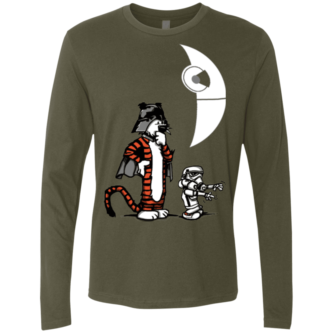 T-Shirts Military Green / Small Darth Hobbes & Calvin Trooper Men's Premium Long Sleeve