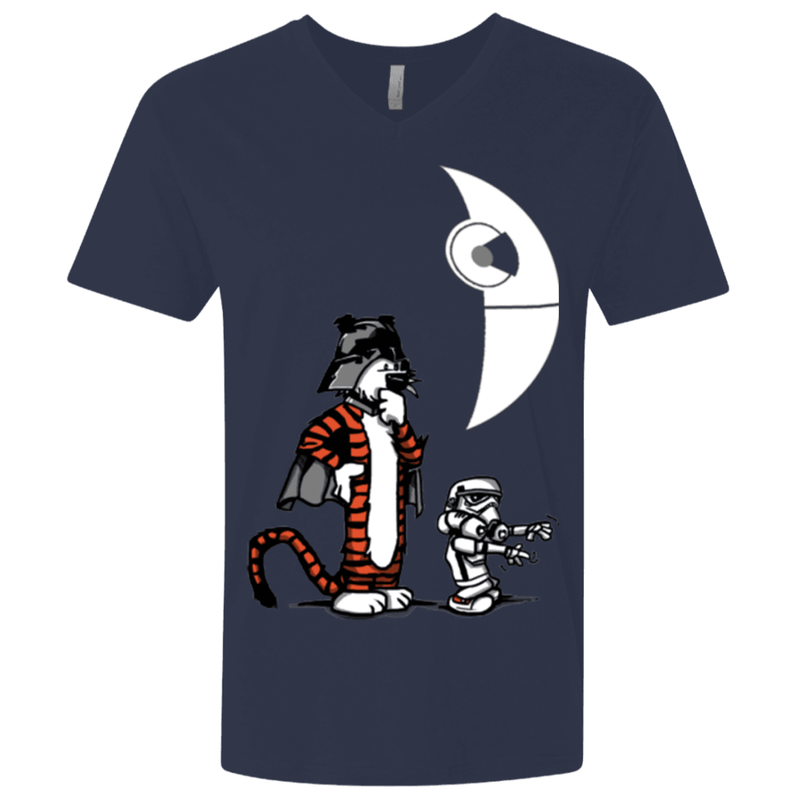 T-Shirts Midnight Navy / X-Small Darth Hobbes & Calvin Trooper Men's Premium V-Neck