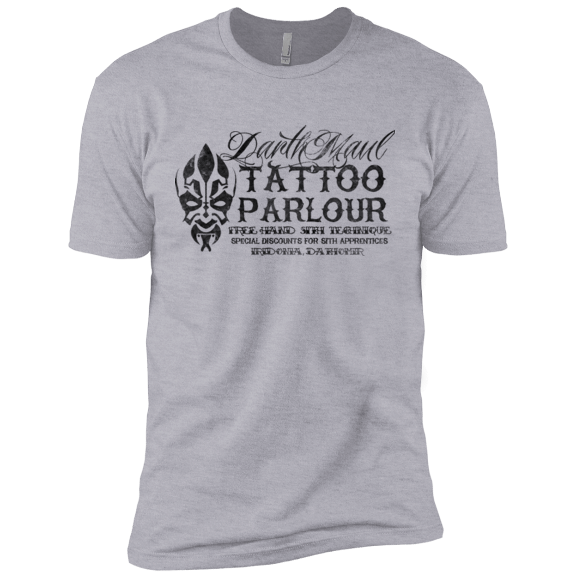 T-Shirts Heather Grey / X-Small Darth Maul Tattoo Parlour Men's Premium T-Shirt