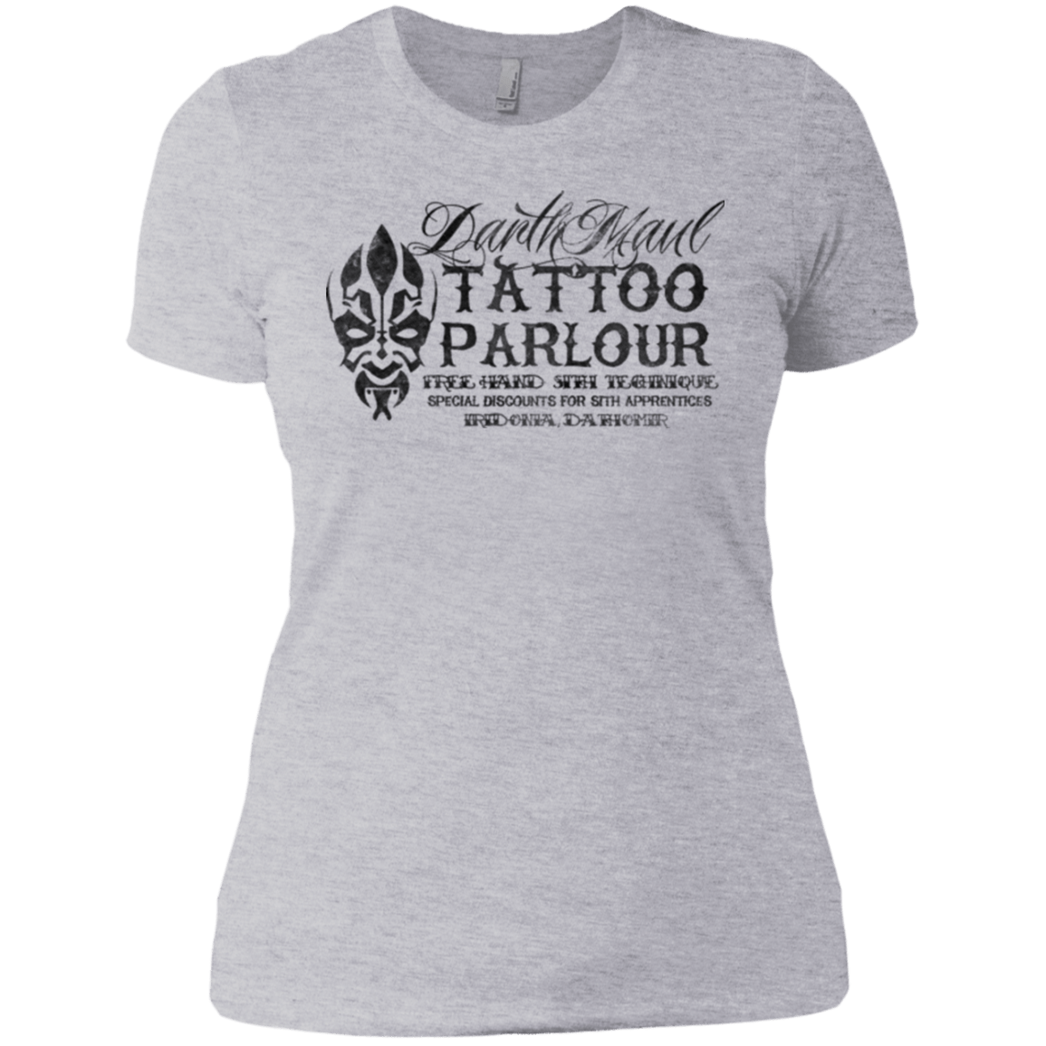 T-Shirts Heather Grey / X-Small Darth Maul Tattoo Parlour Women's Premium T-Shirt