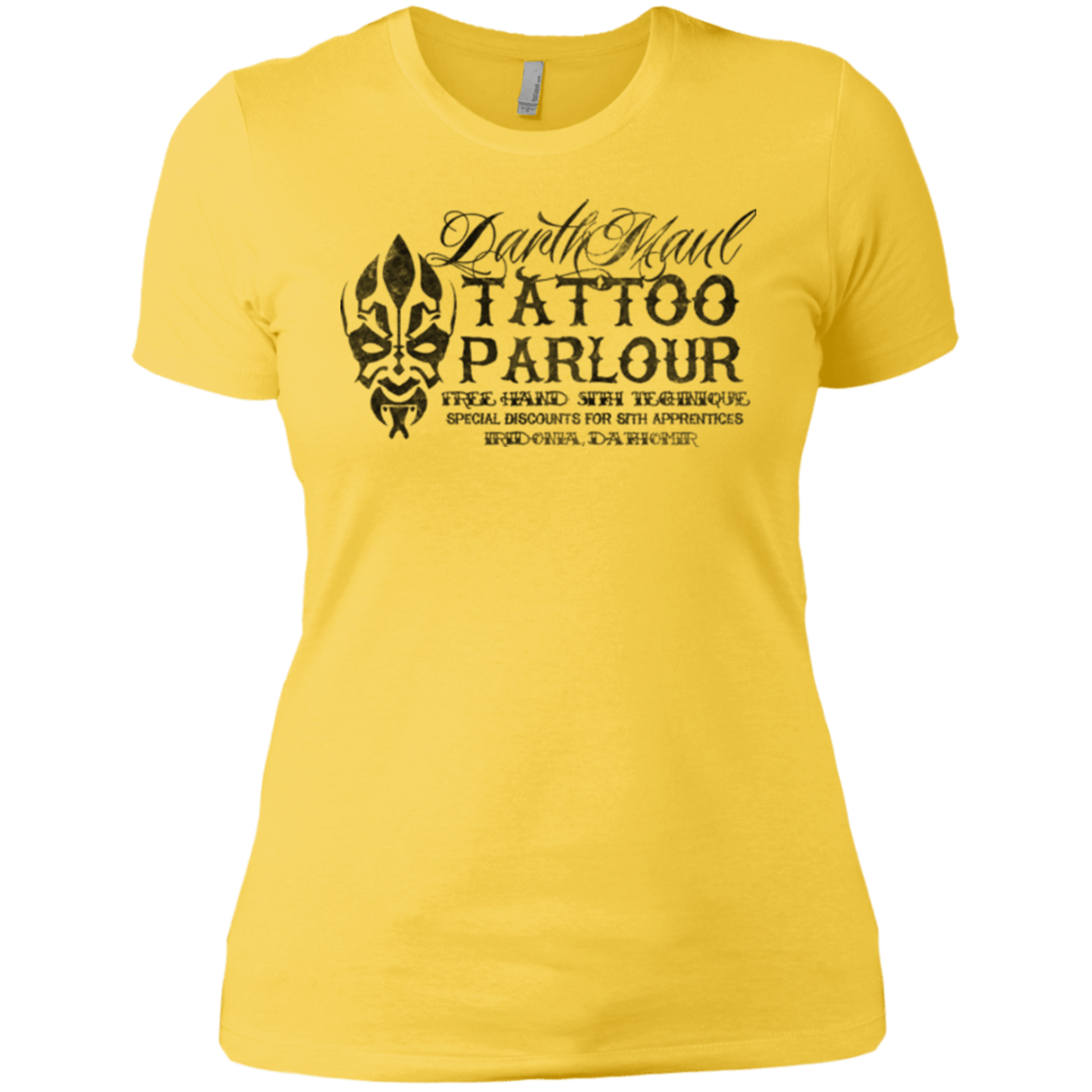 T-Shirts Vibrant Yellow / X-Small Darth Maul Tattoo Parlour Women's Premium T-Shirt