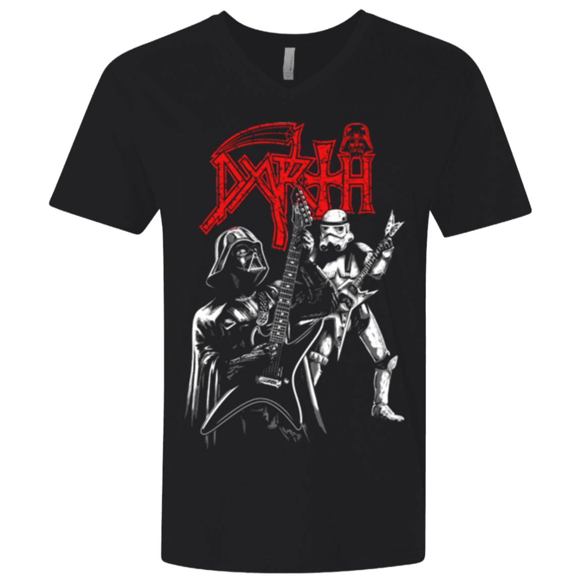 T-Shirts Black / X-Small DARTH METAL Men's Premium V-Neck