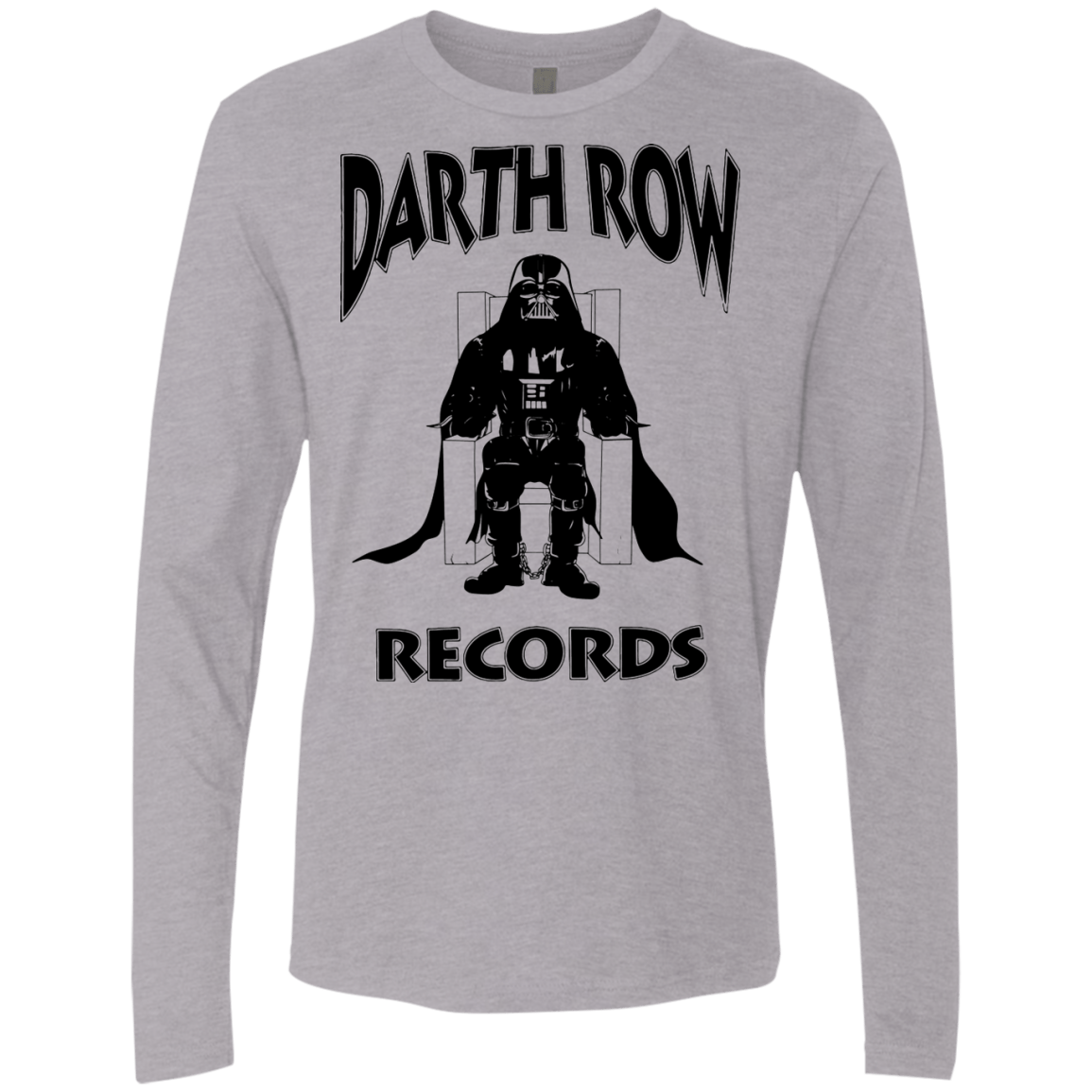 T-Shirts Heather Grey / Small Darth Row Records Men's Premium Long Sleeve
