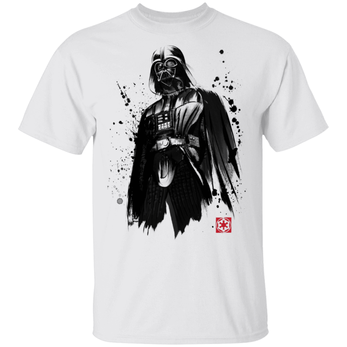 T-Shirts White / S Darth Sumi-E T-Shirt