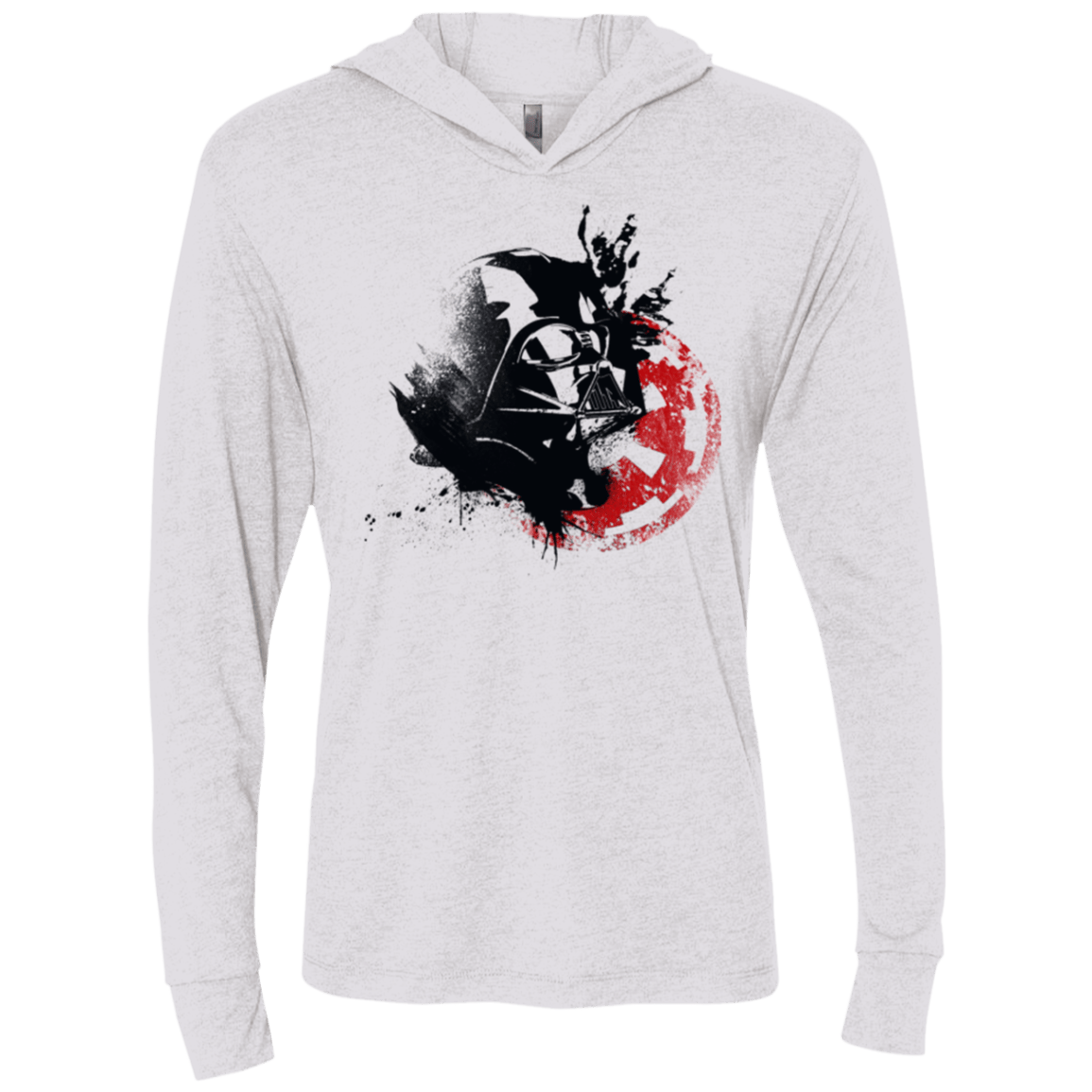 T-Shirts Heather White / X-Small Darth V Triblend Long Sleeve Hoodie Tee