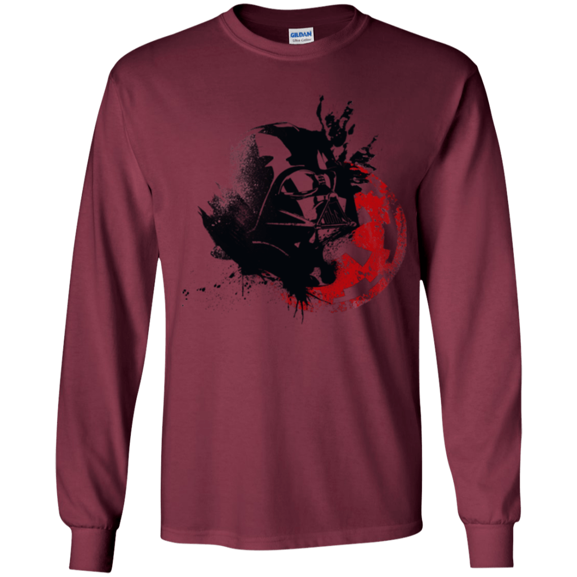 T-Shirts Maroon / YS Darth V Youth Long Sleeve T-Shirt