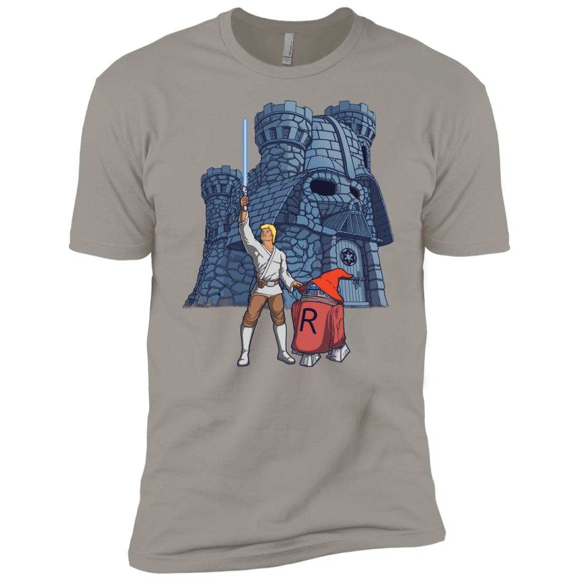 T-Shirts Light Grey / YXS Darthskull Castle Boys Premium T-Shirt