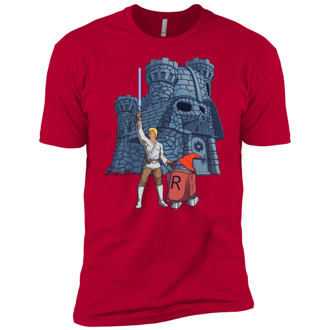 T-Shirts Red / YXS Darthskull Castle Boys Premium T-Shirt