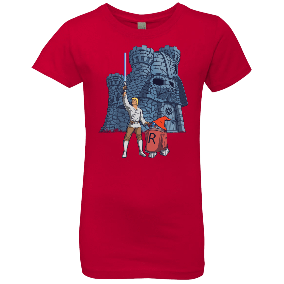 T-Shirts Red / YXS Darthskull Castle Girls Premium T-Shirt