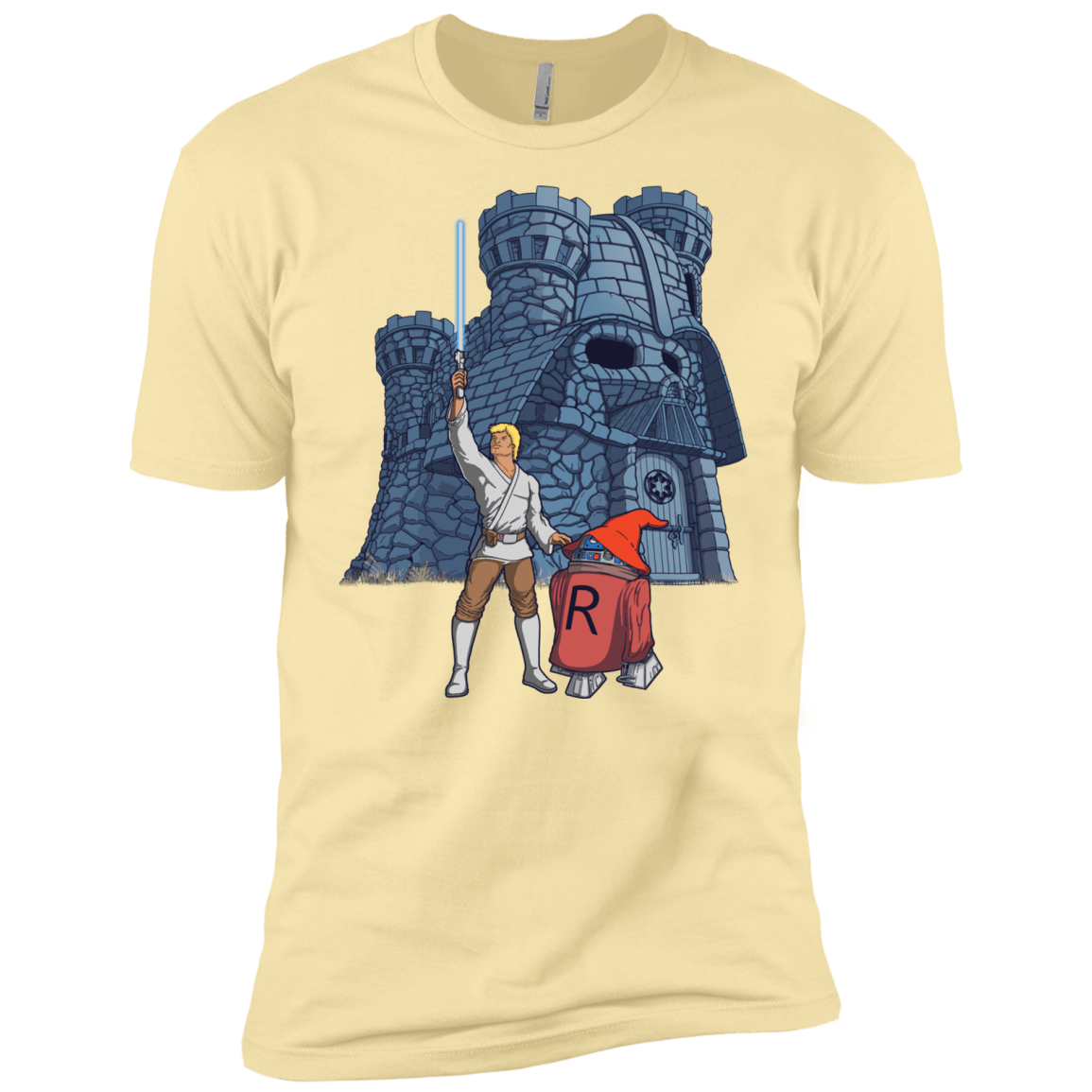 T-Shirts Banana Cream / X-Small Darthskull Castle Men's Premium T-Shirt