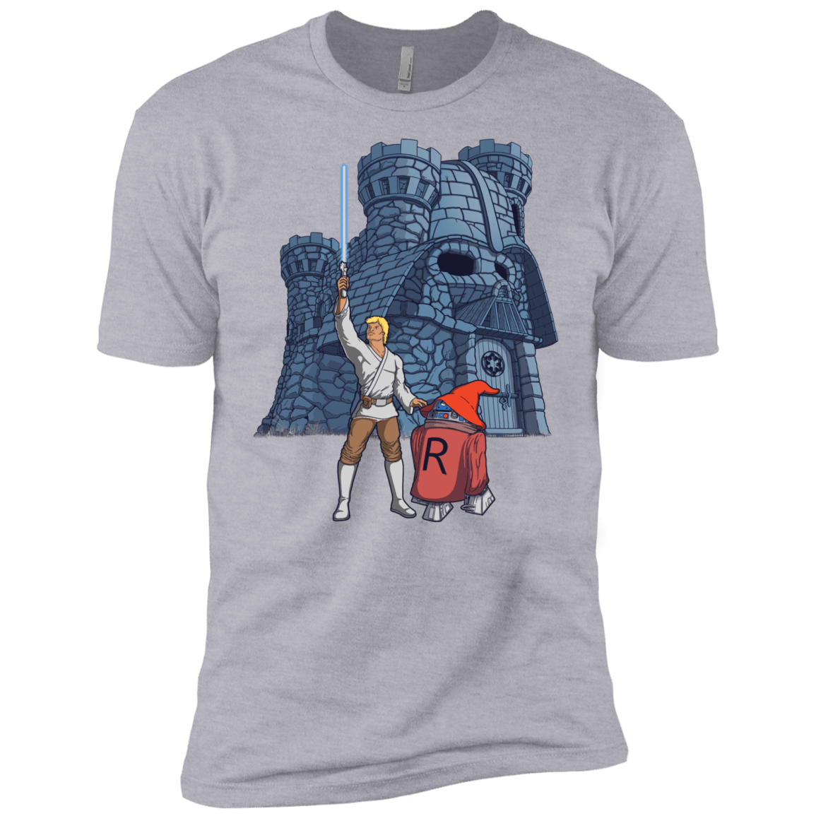 T-Shirts Heather Grey / X-Small Darthskull Castle Men's Premium T-Shirt