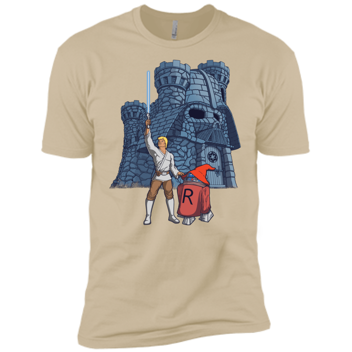 T-Shirts Sand / X-Small Darthskull Castle Men's Premium T-Shirt