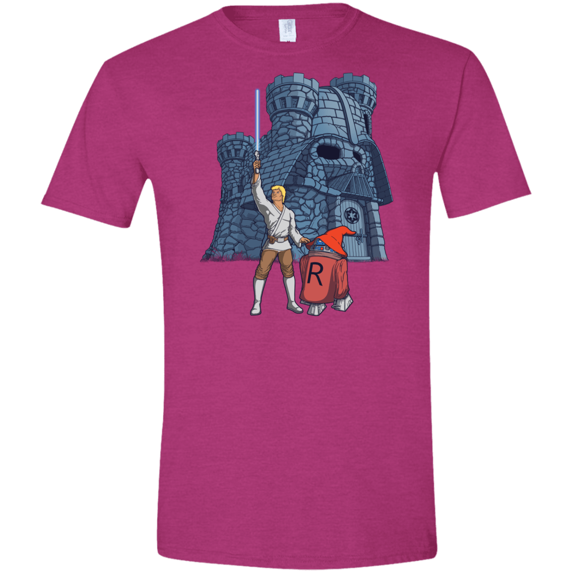 T-Shirts Antique Heliconia / S Darthskull Castle Men's Semi-Fitted Softstyle