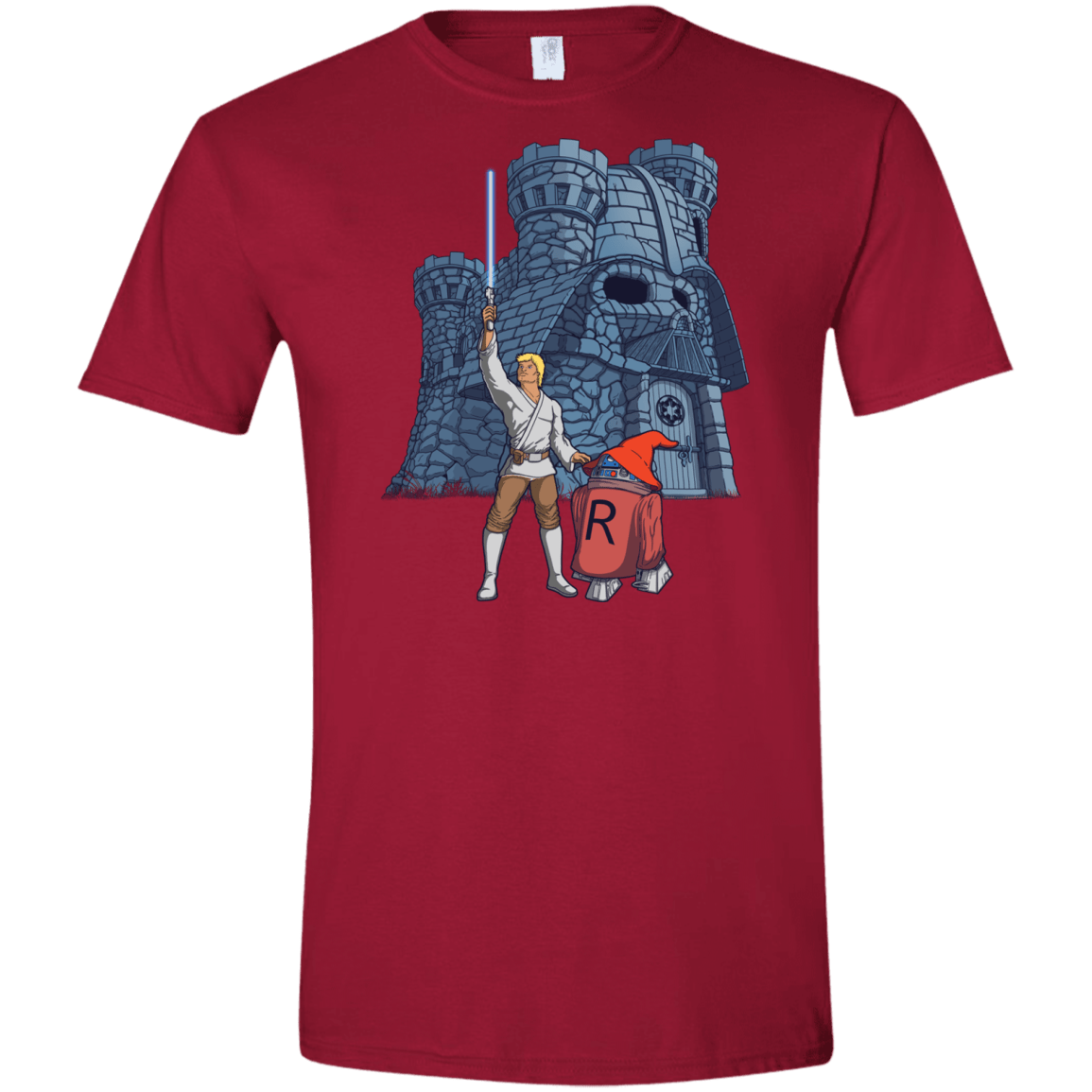 T-Shirts Cardinal Red / S Darthskull Castle Men's Semi-Fitted Softstyle