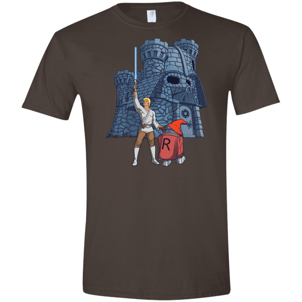T-Shirts Dark Chocolate / S Darthskull Castle Men's Semi-Fitted Softstyle