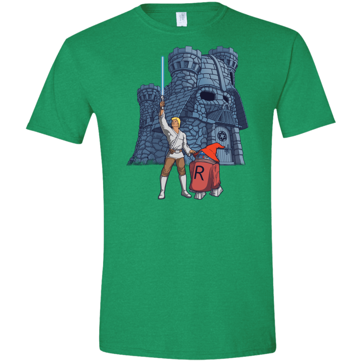 T-Shirts Heather Irish Green / S Darthskull Castle Men's Semi-Fitted Softstyle