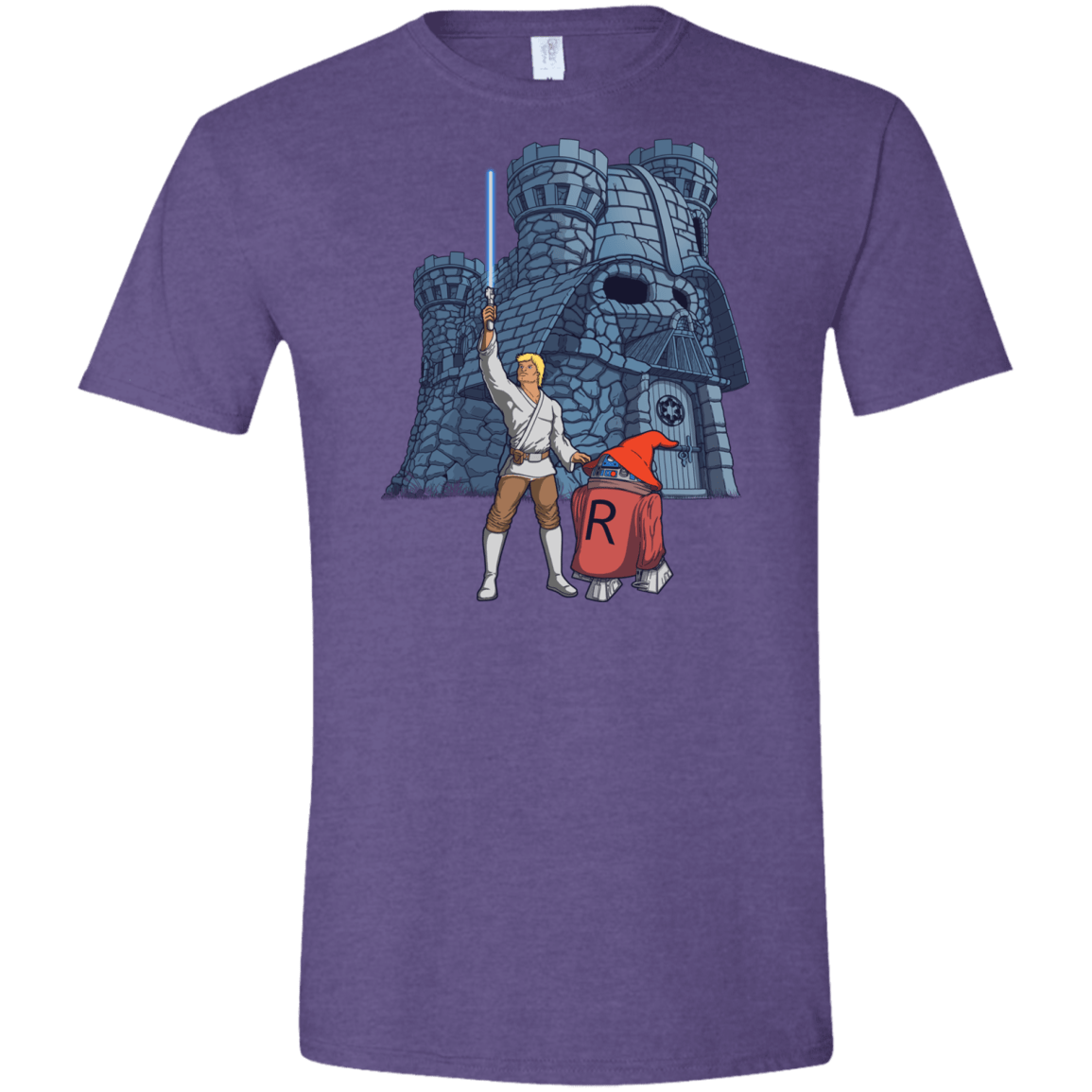 T-Shirts Heather Purple / S Darthskull Castle Men's Semi-Fitted Softstyle