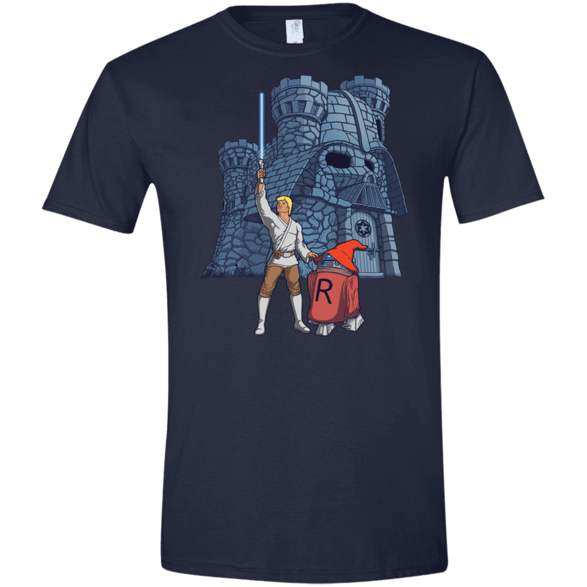T-Shirts Navy / X-Small Darthskull Castle Men's Semi-Fitted Softstyle