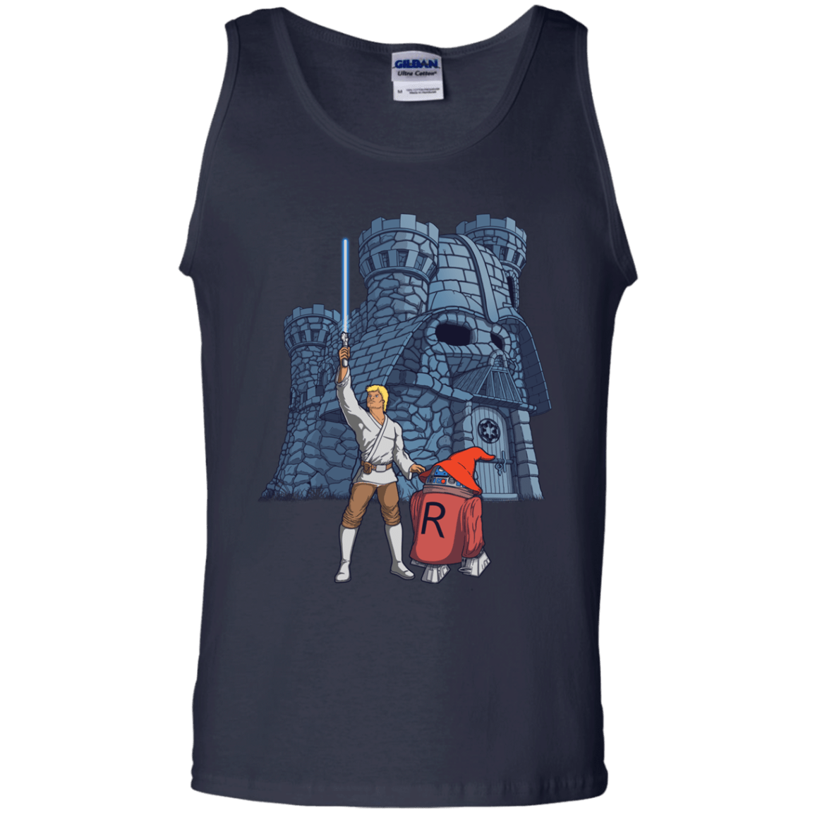 T-Shirts Navy / S Darthskull Castle Men's Tank Top